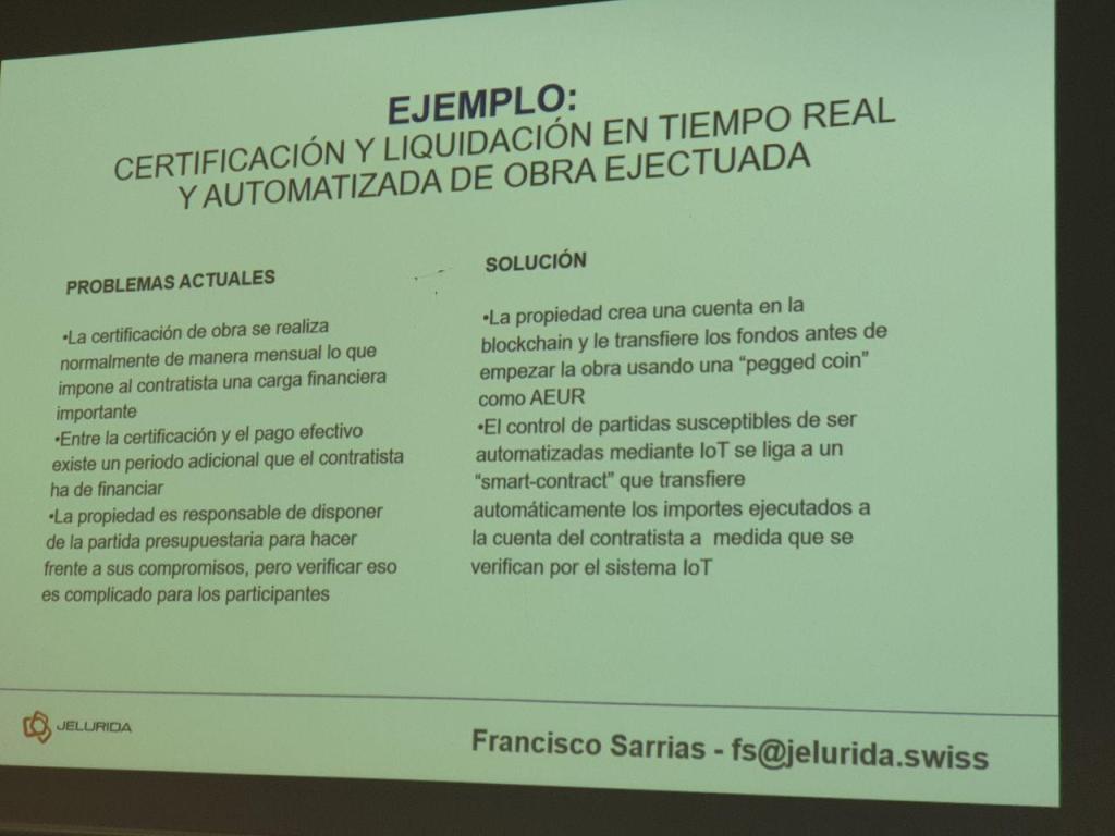  certificación contrato inteligente IOT Barcelona 