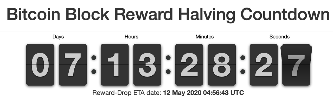  7 días para la gran reducción a la mitad de Bitcoin: Hashrate salta más de 140 Exahash, Minería 